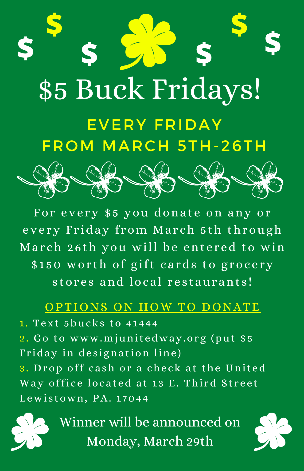 $5 Buck Friday